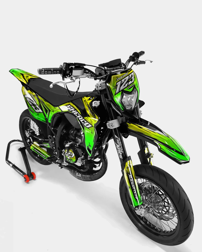 PAVO - Kit deco SHERCO 50cc - Jaune Vert
