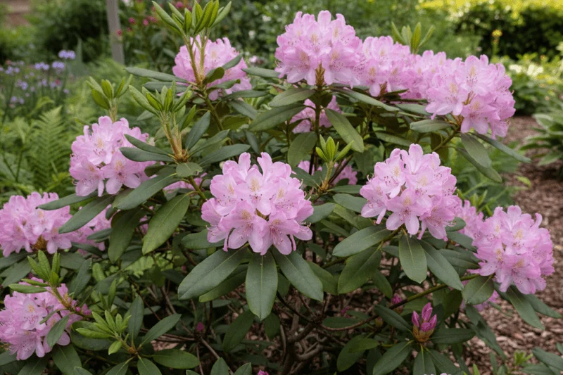 Rhododendron ponticum 'Roseum' – Zartrosa Blüten – 30-40 cm