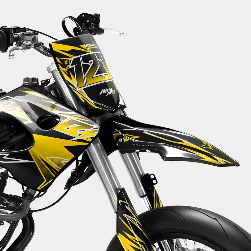 BRUME - Kit deco DERBI 50cc - Jaune Foncé