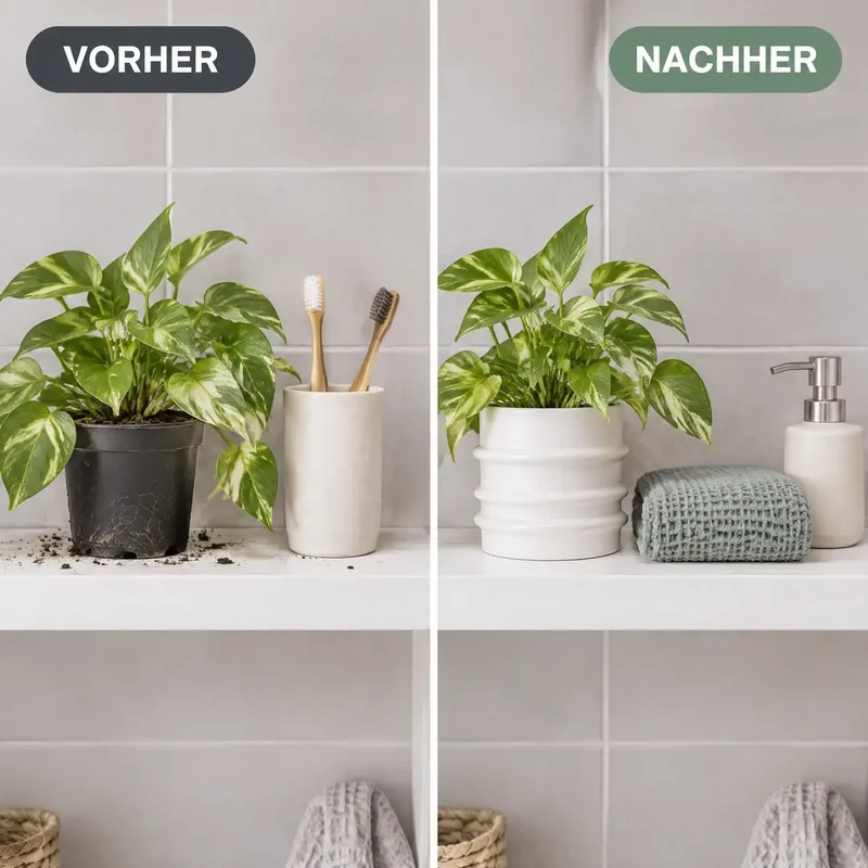 Übertopf schwarz, weiß, grau oder grün – matte Keramik mit Rillen