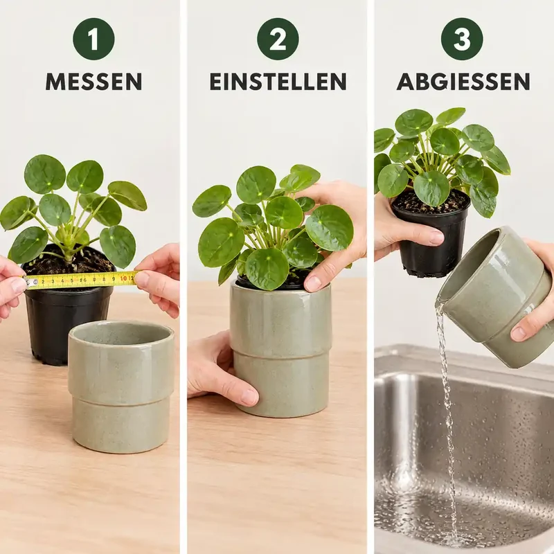 Übertopf für Zimmerpflanzen – Keramik im Retro-Look, 4 Farben