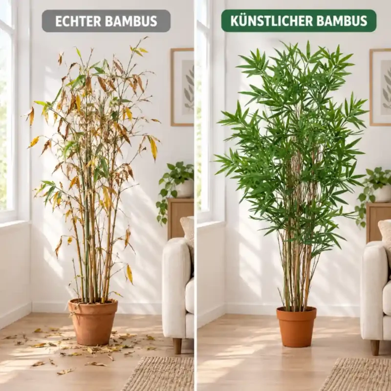 Künstlicher Bambus im Topf – Kunstpflanze in 3 Größen