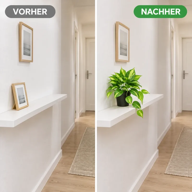 Kunstpflanze klein – künstliche Efeutute, 23 cm im Topf