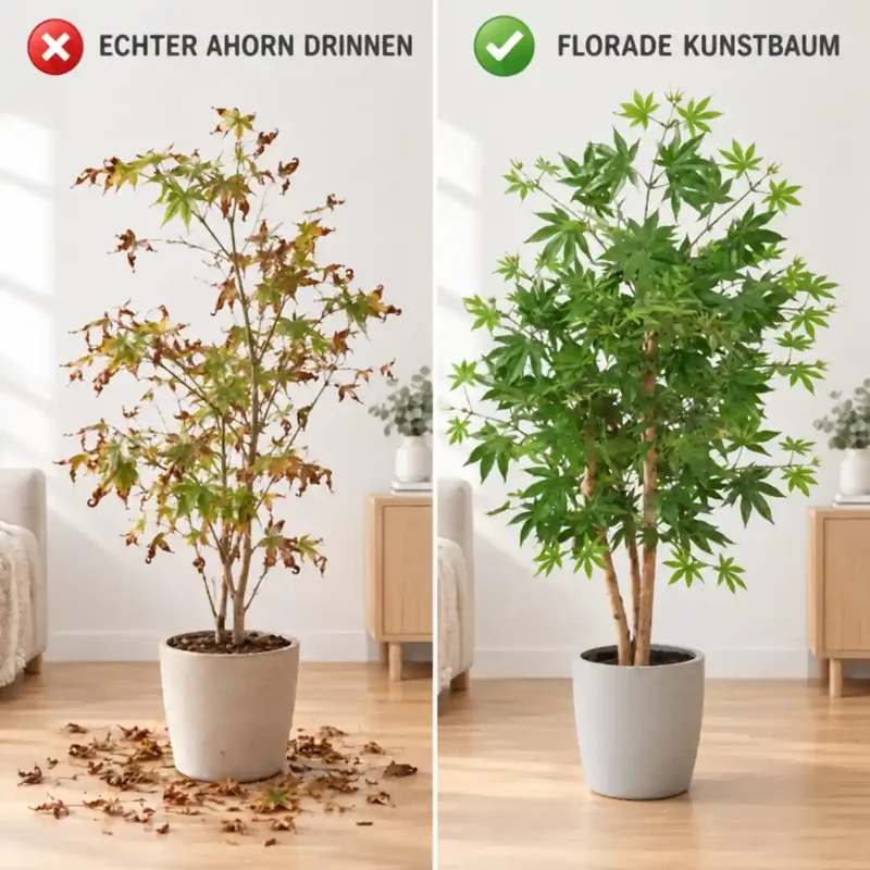Kunstpflanze groß – künstlicher Japanischer Ahorn, 100 cm im Topf