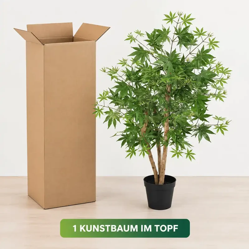 Kunstpflanze groß – künstlicher Japanischer Ahorn, 100 cm im Topf