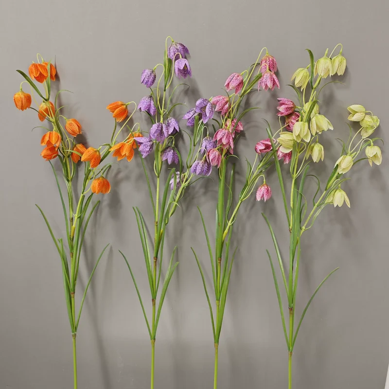 Künstliche Kaiserkrone (Fritillaria), 90 cm, Seidenstoff, weiß-grün, für Zuhause, Hotel, Hochzeit, Schaufensterdekoration