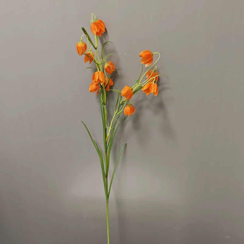 Künstliche Kaiserkrone (Fritillaria), 90 cm, Seidenstoff, weiß-grün, für Zuhause, Hotel, Hochzeit, Schaufensterdekoration