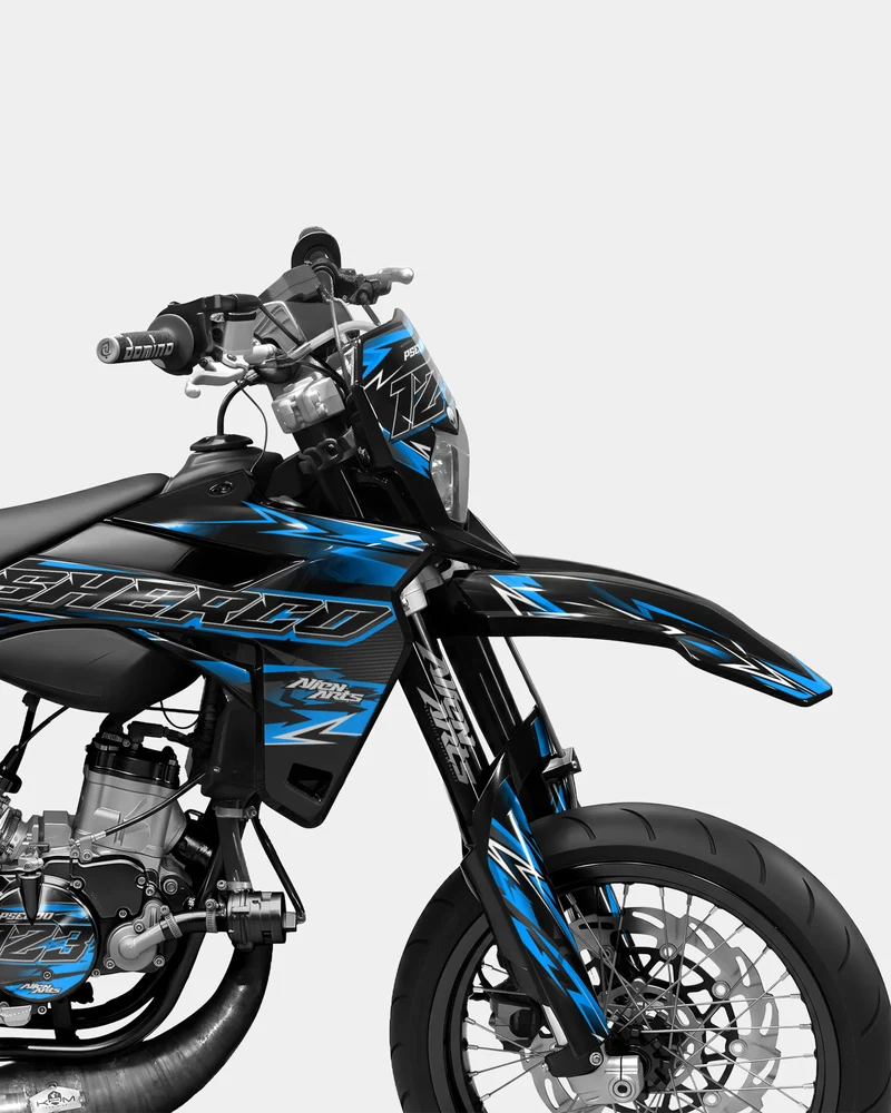 PIQUE - Kit deco SHERCO 50cc - Bleu