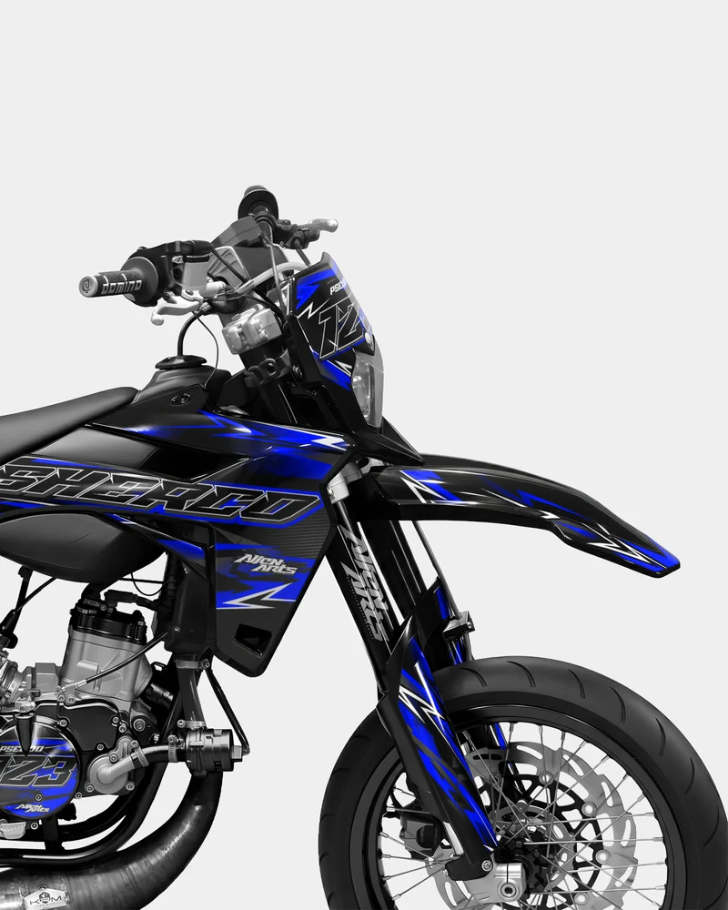 PIQUE - Kit deco SHERCO 50cc - Bleu foncé