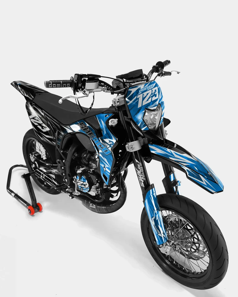 PLUME - Kit deco SHERCO 50cc - Bleu