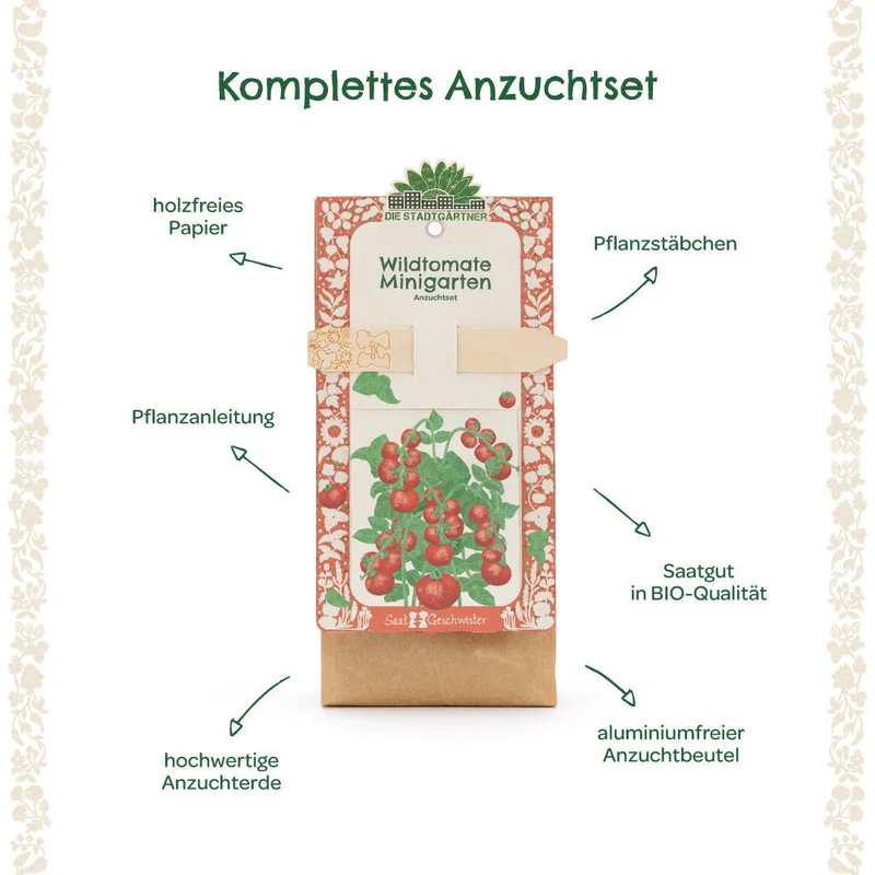 Anzuchtset – Minigarten BIO-Wildtomate