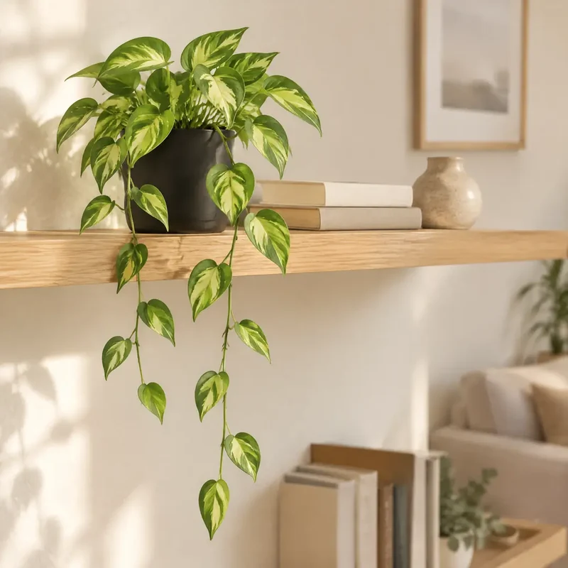 Künstliche Hängepflanze – Efeutute, 37 cm im Topf