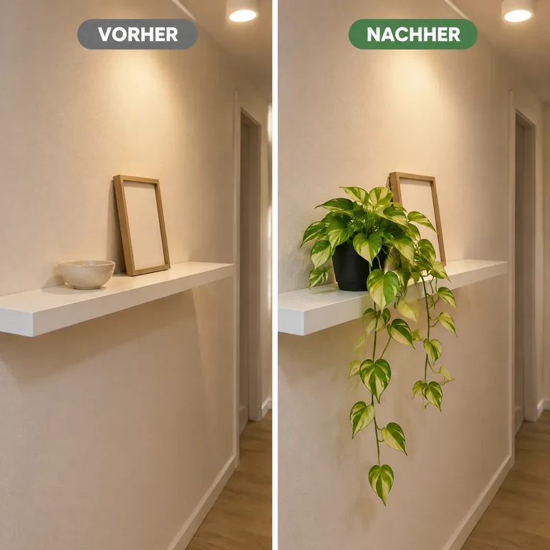 Künstliche Hängepflanze – Efeutute, 37 cm im Topf