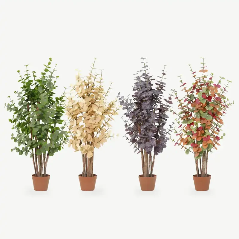 Kunstpflanze groß – künstlicher Eukalyptus, 120 cm im Topf
