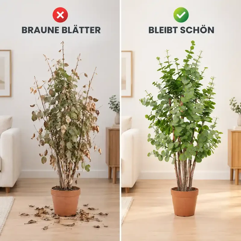 Kunstpflanze groß – künstlicher Eukalyptus, 120 cm im Topf