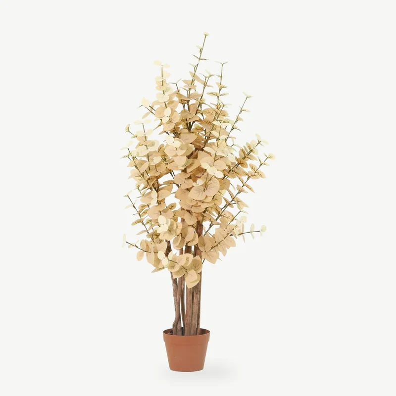 Kunstpflanze groß – künstlicher Eukalyptus, 120 cm im Topf