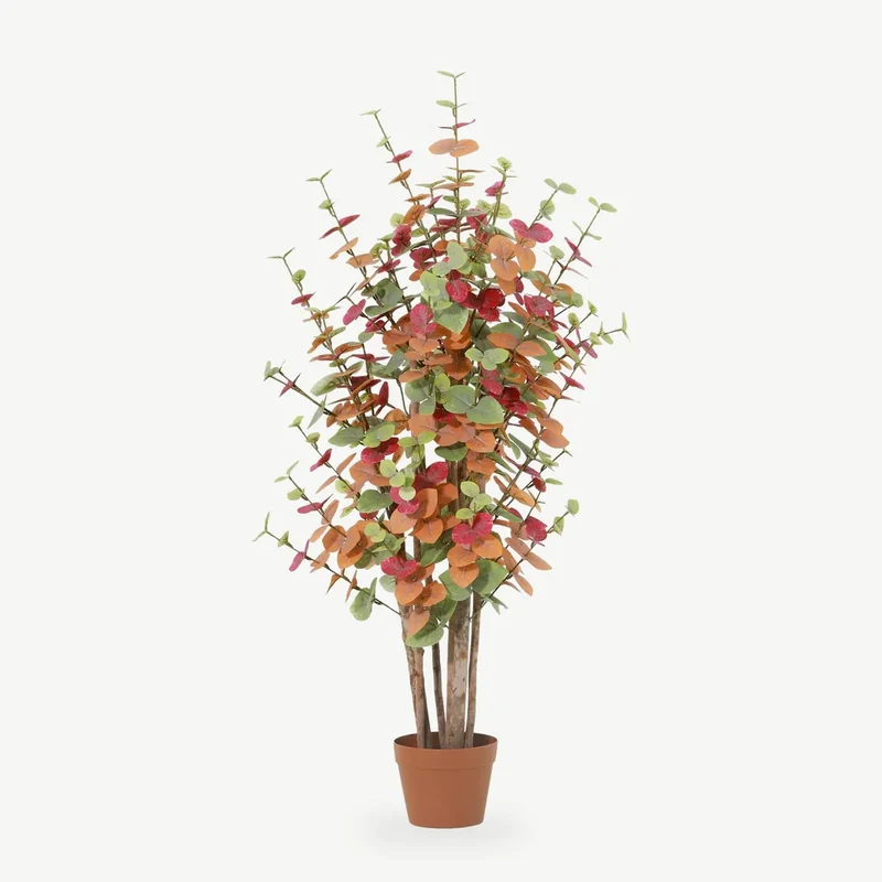 Kunstpflanze groß – künstlicher Eukalyptus, 120 cm im Topf