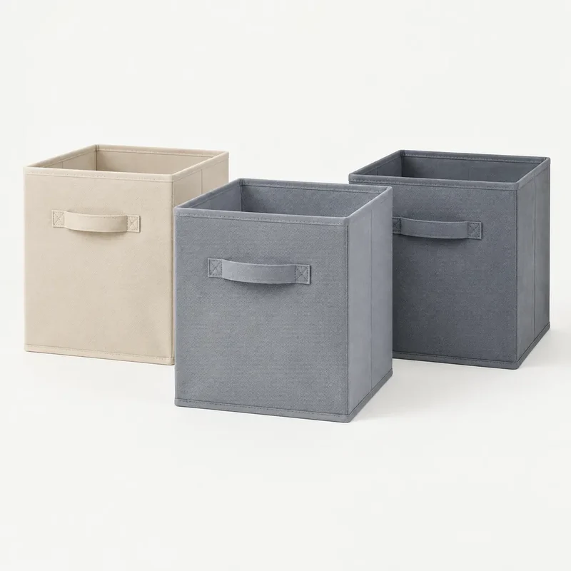 Aufbewahrungsbox Stoff – faltbare Regalbox mit Griff, 1 Stück