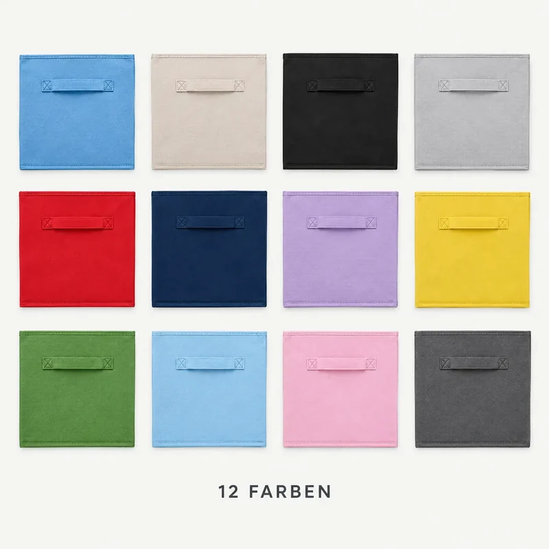 Aufbewahrungsbox Stoff – faltbare Regalbox mit Griff, 1 Stück