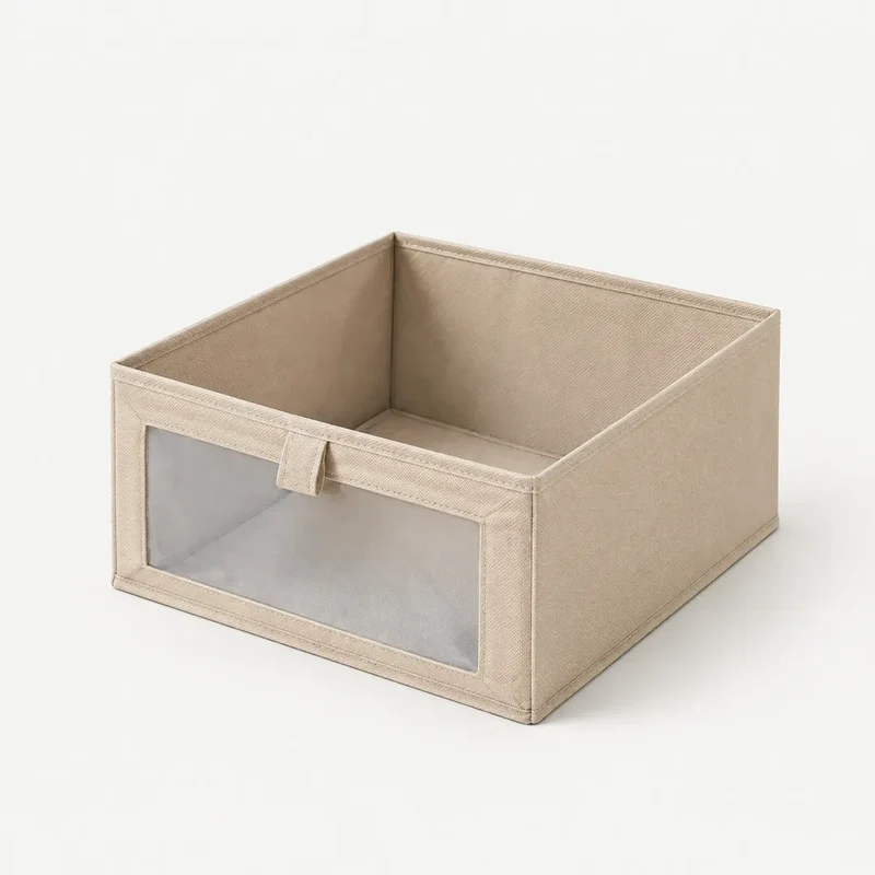 Kleiderschrank Organizer – faltbare Stoffbox mit Sichtfenster