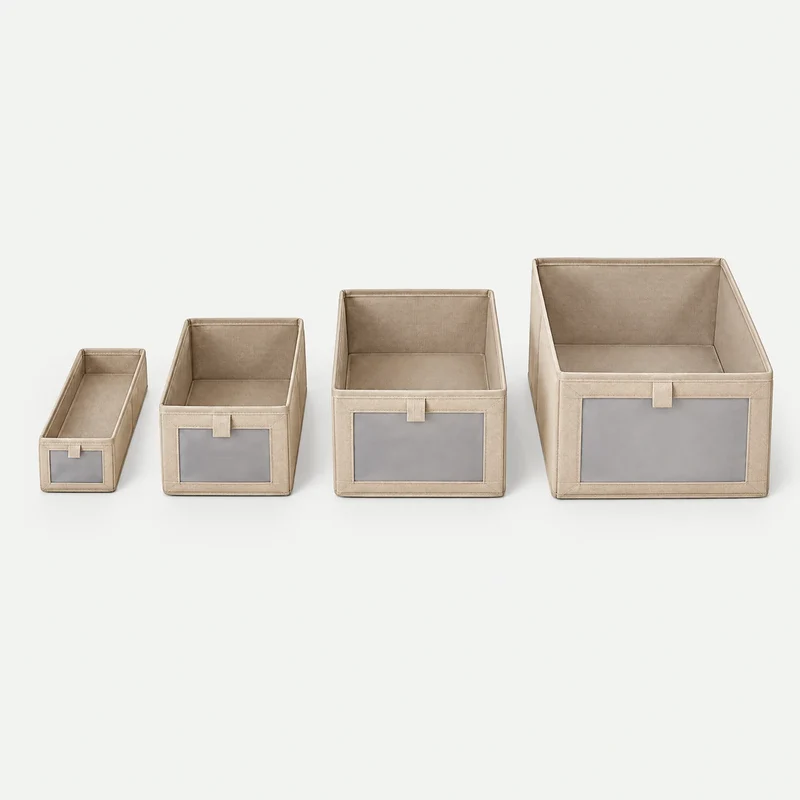 Kleiderschrank Organizer – faltbare Stoffbox mit Sichtfenster