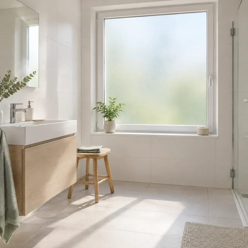 Fensterfolie Sichtschutz – statisch haftende Milchglasfolie