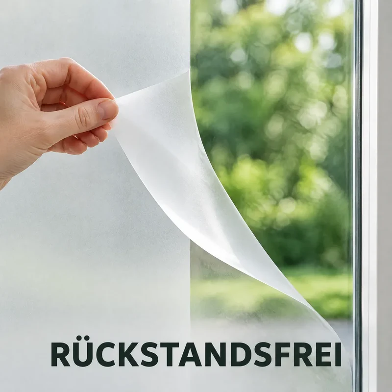 Fensterfolie Sichtschutz – statisch haftende Milchglasfolie
