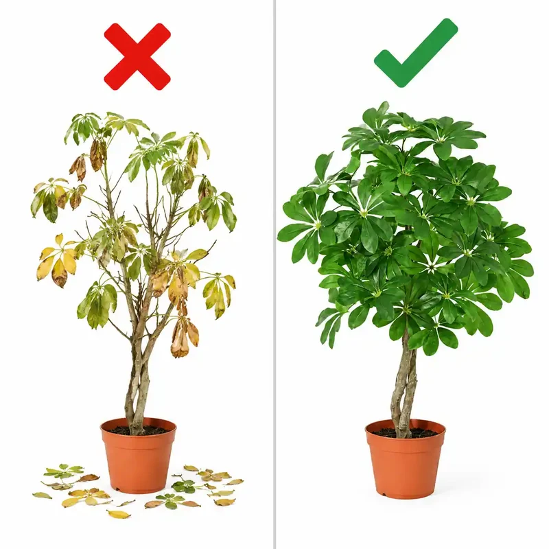 Kunstpflanze groß – künstliche Schefflera, 120 cm im Topf