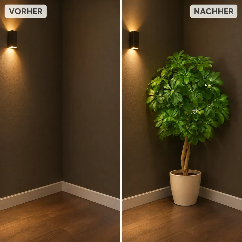 Kunstpflanze groß – künstliche Schefflera, 120 cm im Topf