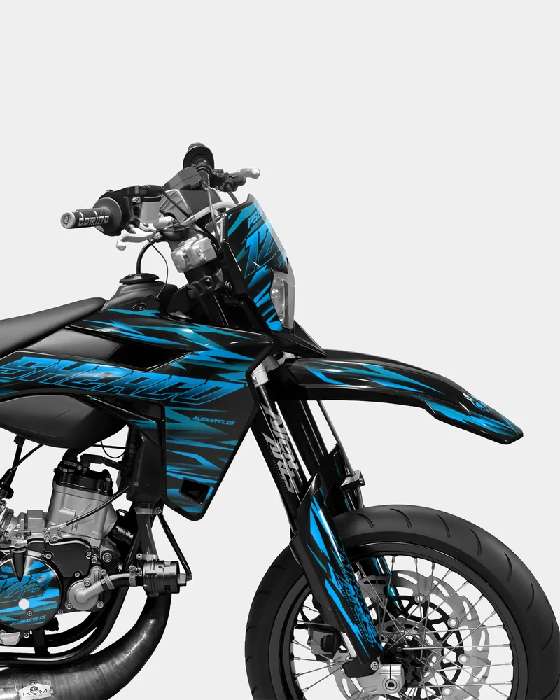 SUJAK - Kit deco SHERCO 50cc - Bleu