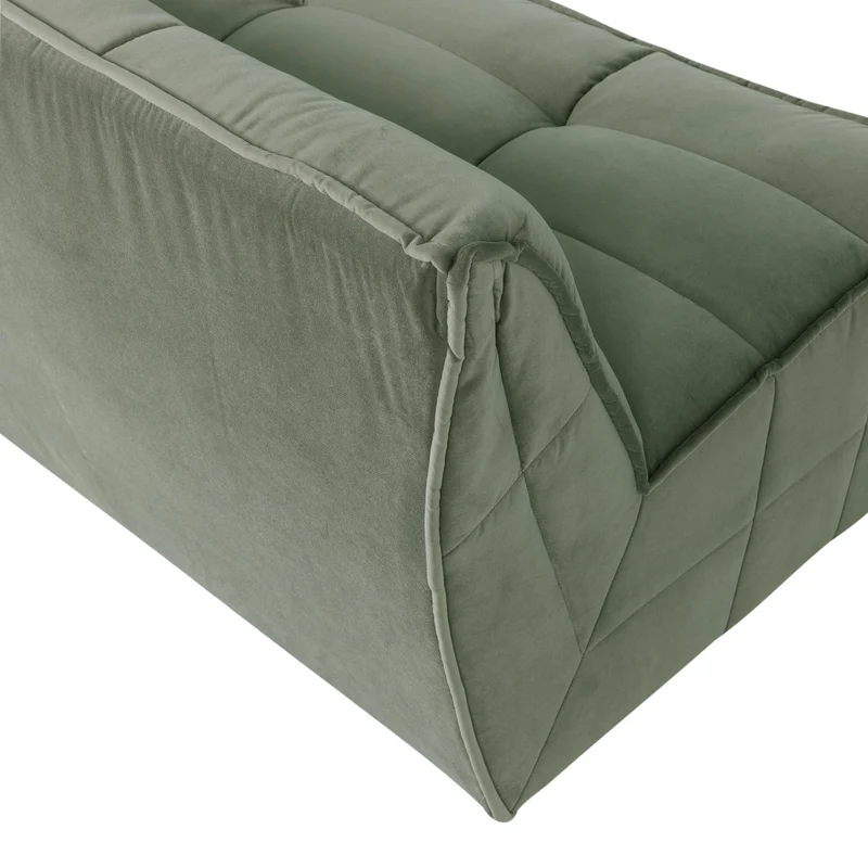 Sofa 3-Sitzer Cluster Samt Pistaziengrün - VT Wonen