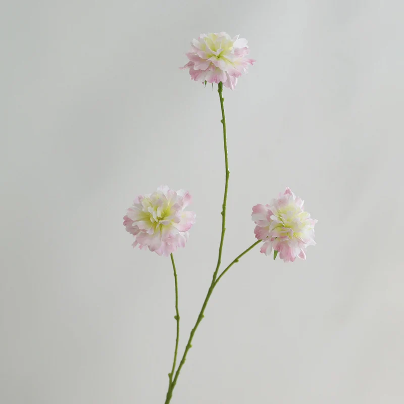 Künstliche Seidenblumen Carnation Busch, 80 cm hoch, 3 Blüten, 8 cm Durchmesser, für Hochzeit, Wohnkulturdeko, Floristik, Eventgestaltung