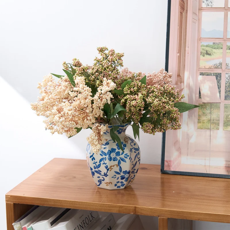Künstliche Nandina-Beeren, 40 cm, Mischmaterial, Dekoration für Hochzeiten, Trauerfeiern und Einrichtungen