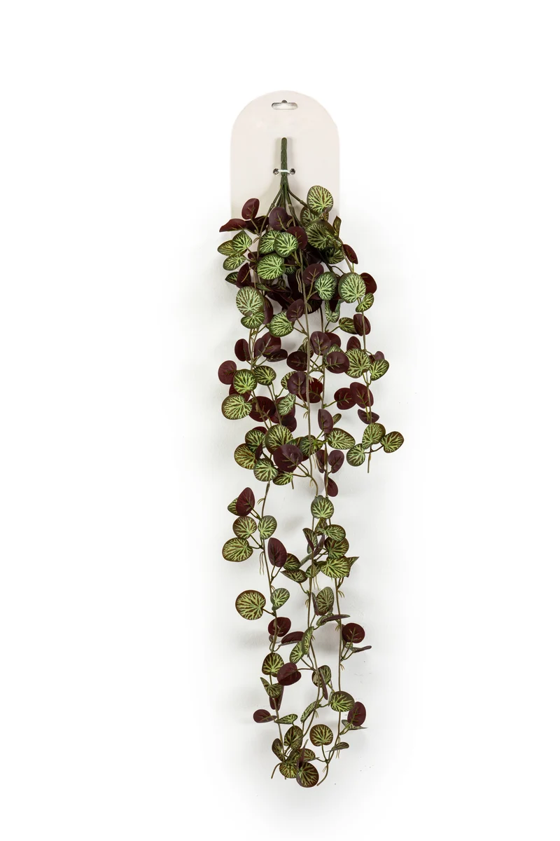 Steinbrech künstlich Hänger 85 cm - 1 Steckstab - Grün / burgundy