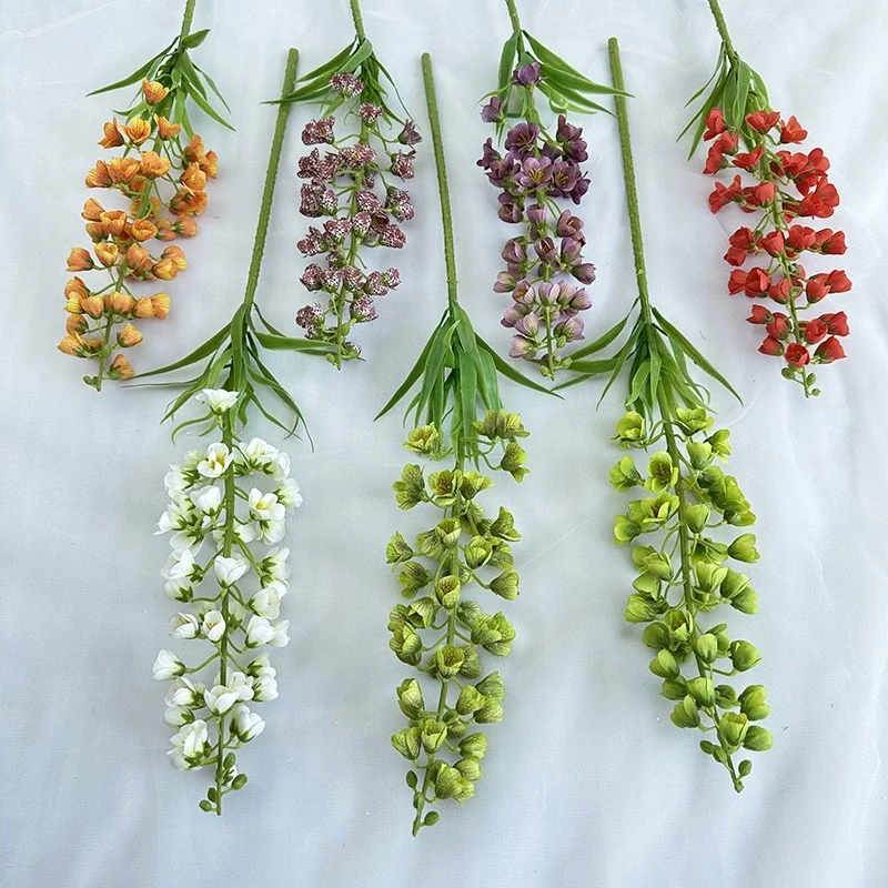 Künstliche Maiglöckchen, 76 cm, Einzelstiel mit 47 Blüten, moderne Inneneinrichtung, Wohnzimmer, Hotel, Schaufensterdekoration