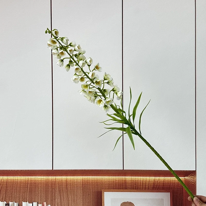 Künstliche Maiglöckchen, 76 cm, Einzelstiel mit 47 Blüten, moderne Inneneinrichtung, Wohnzimmer, Hotel, Schaufensterdekoration