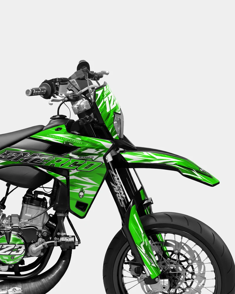 PLUME - Kit deco SHERCO 50cc - Vert