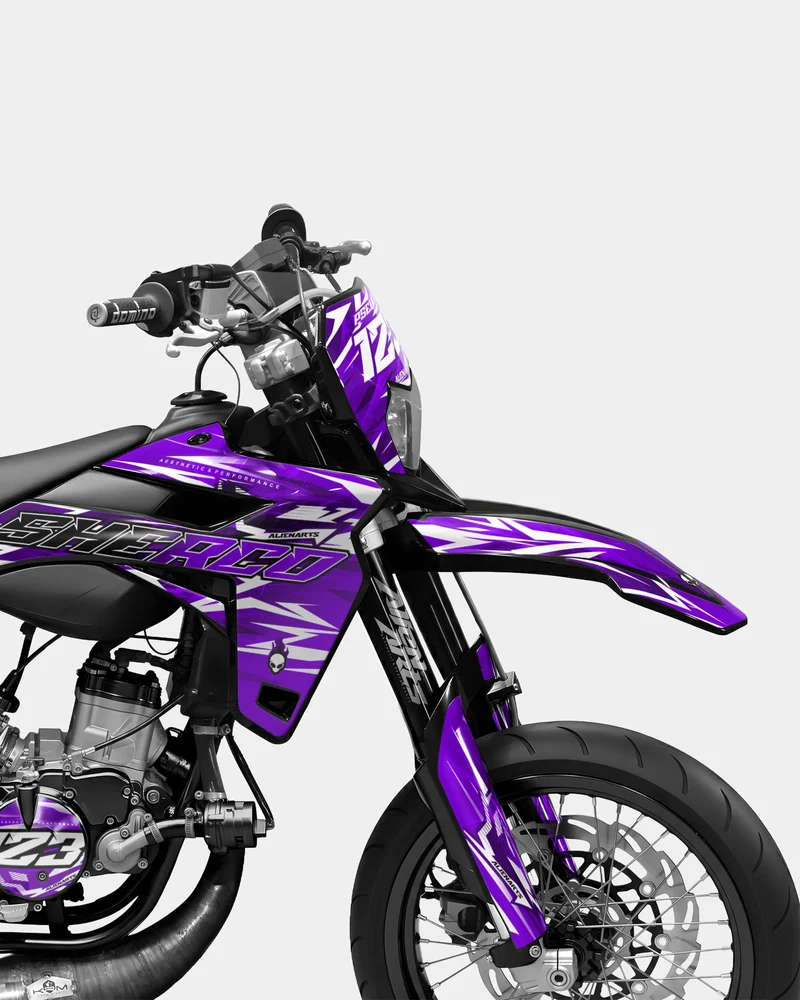 PLUME - Kit deco SHERCO 50cc - Violet