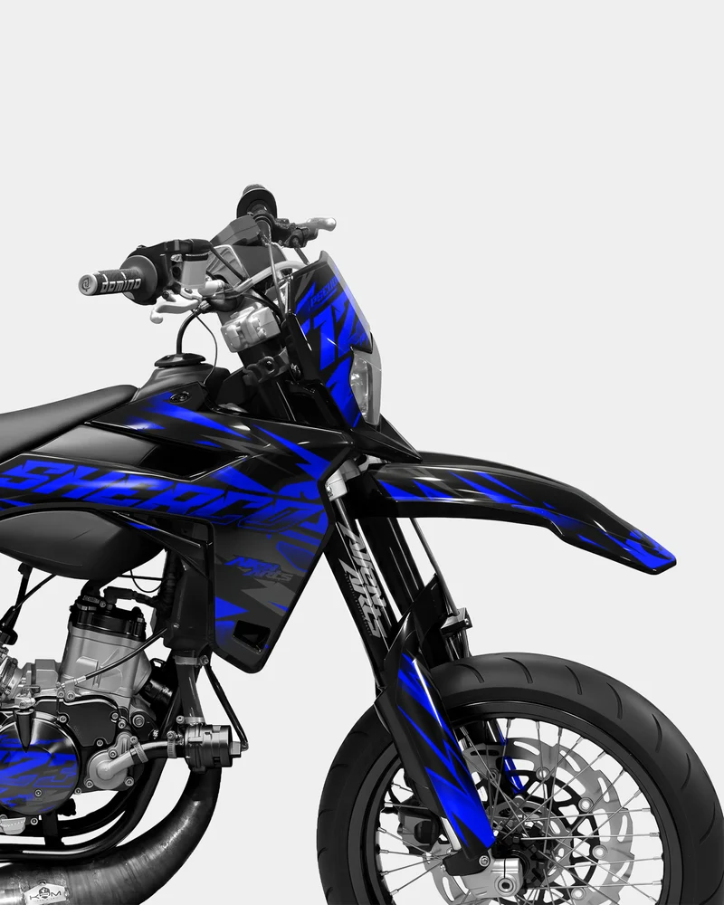 SABLE - Kit deco SHERCO 50cc - Bleu foncé