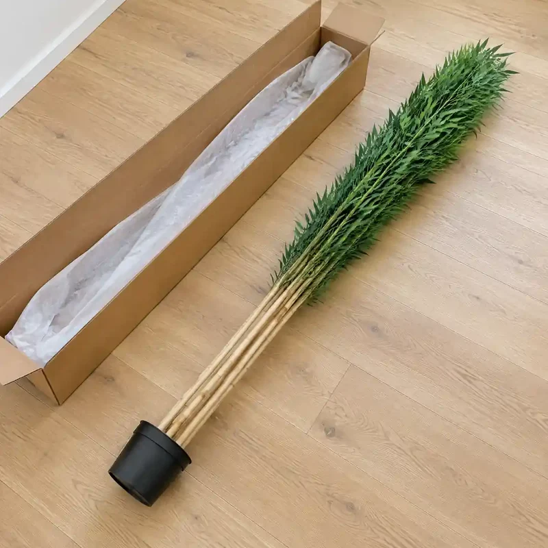 Kunstpflanze groß – künstlicher Bambus, 200 cm im Topf