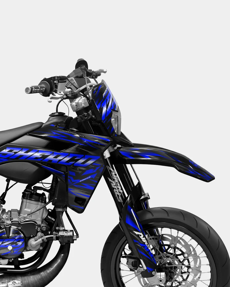 VAGUE - Kit deco SHERCO 50cc - Bleu foncé