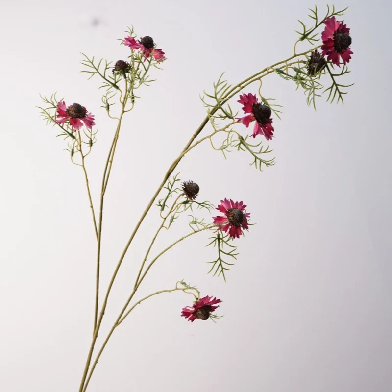 Künstliche Kosmeen Blumenstrauß, Landhausstil, 118 cm Höhe, Seidenstoff, für Hochzeitsdekoration, Tischarrangements, Inneneinrichtung