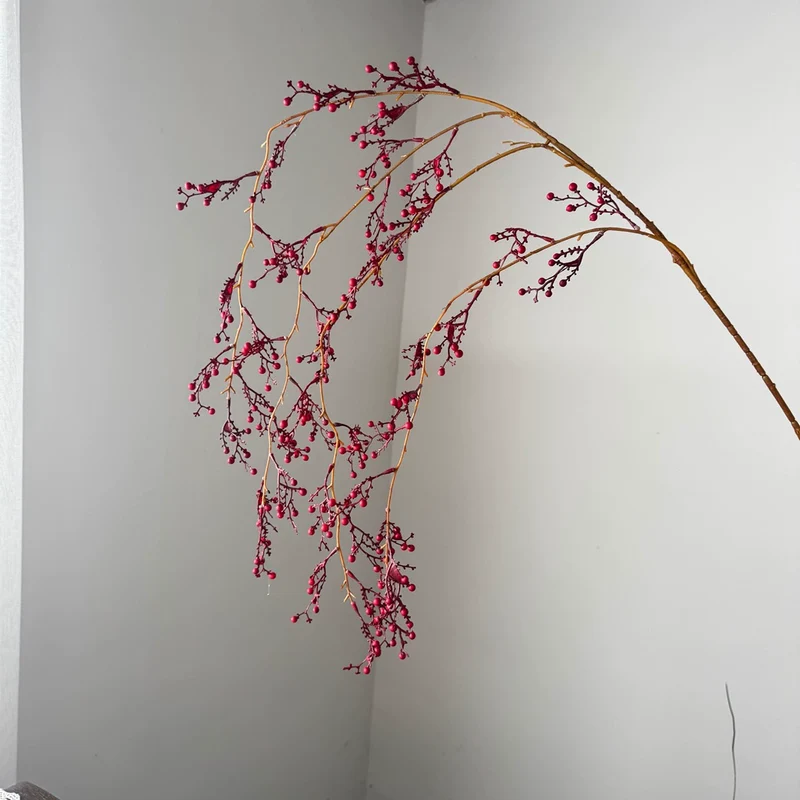 Künstliche Hängepflanze Bergreturn, 137 cm lang, Plastik, rot/orange, für Dekoration Hochzeit Event Ladenlokal
