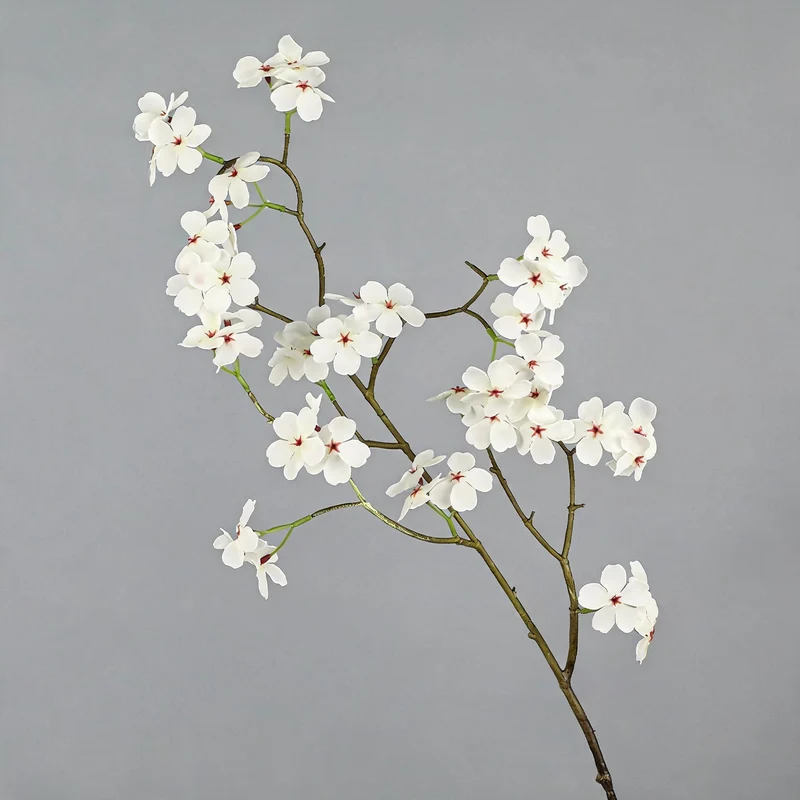 Künstliche Birnenblüte Einzelstiel, 76 cm, Seidenstoff, modern, für Hochzeit, Dekoration, Shop, Büro