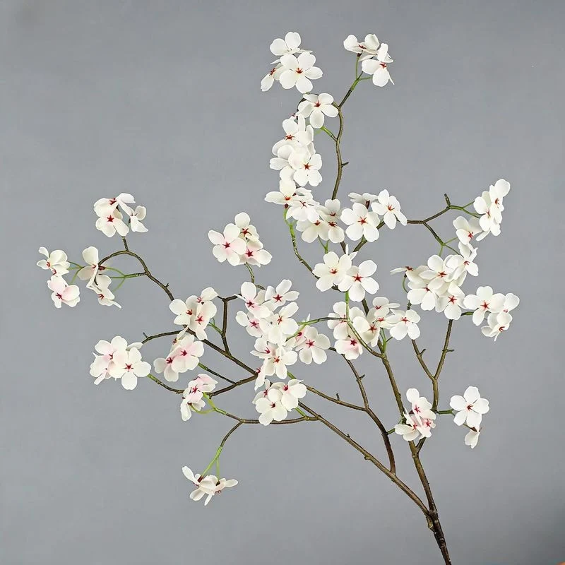 Künstliche Birnenblüte Einzelstiel, 76 cm, Seidenstoff, modern, für Hochzeit, Dekoration, Shop, Büro