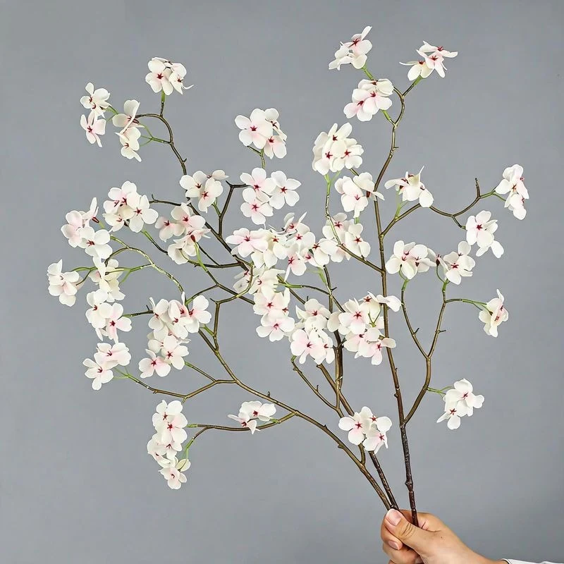 Künstliche Birnenblüte Einzelstiel, 76 cm, Seidenstoff, modern, für Hochzeit, Dekoration, Shop, Büro