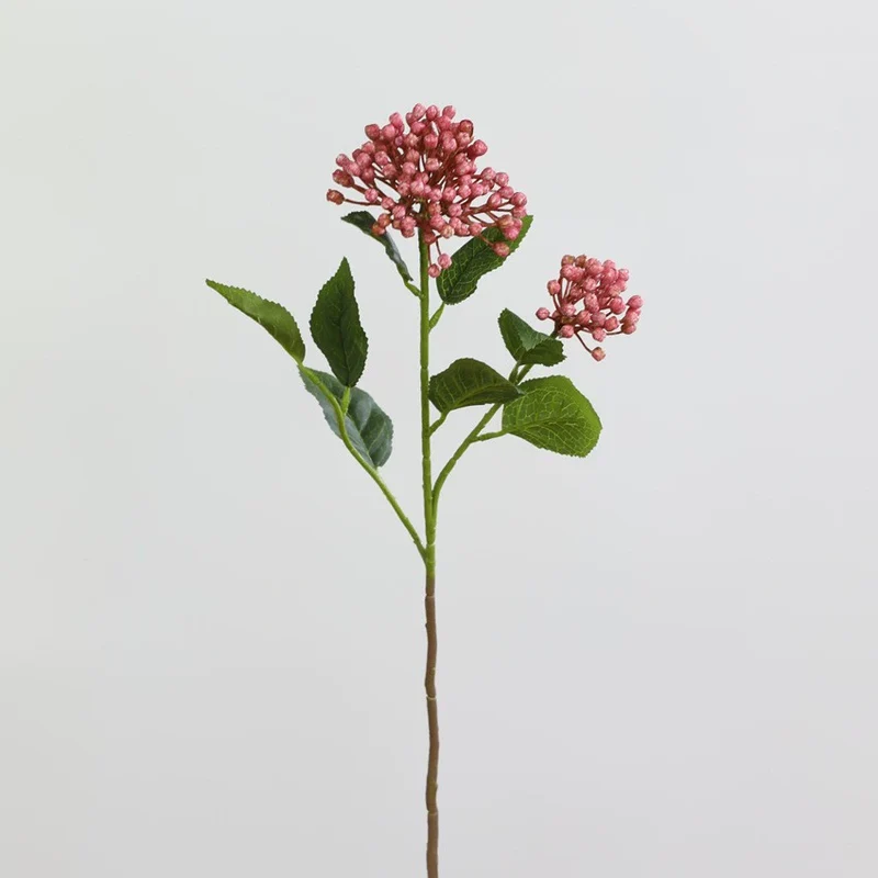 Künstliche Hortensienbeere, Seidenblumen-Deko, 54 cm Stiel, 2 Blüten, 10 cm Durchmesser, für Hochzeit, Shop-Deko, Innenraum