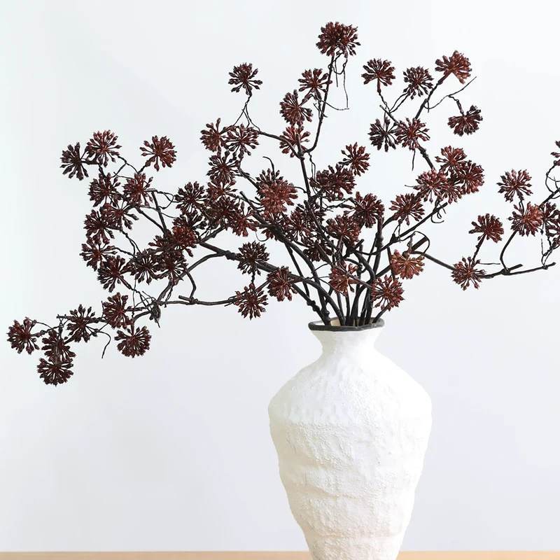 Künstliche Trockenblume Pistazie mit 12 Früchten, 70 cm, Vintage-Deko für Hochzeit, Laden, Büro, Zuhause – Plastik, langlebig, allergenfrei