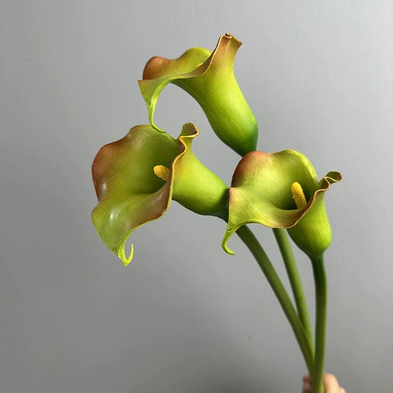 Künstliche Calla-Lilie aus PU, 68 cm, einzelner Stiel, realistisch, für Hochzeiten, Geschäftsräume und Wohnaccessoires, 4 Farben