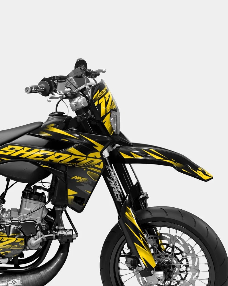 SABLE - Kit deco SHERCO 50cc - Jaune foncé